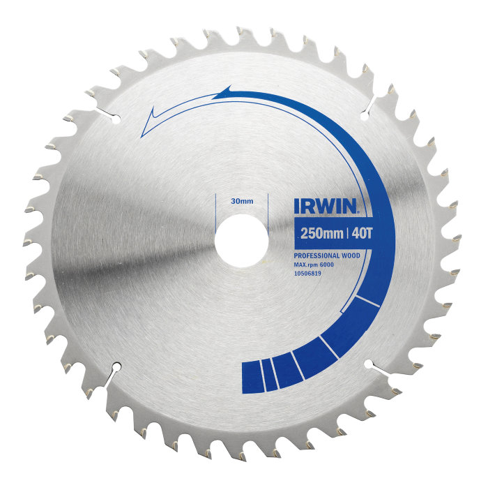 Irwin sirkelsagblad Ø250 x 30 mm - 40T